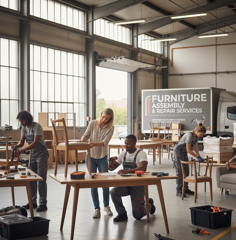 Professional furniture assembly and repair services by Squebbrzodal team